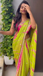 Chinnon Shibori Sequin Zari Saree