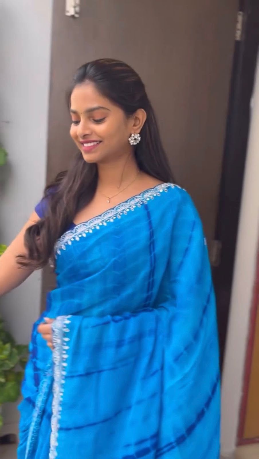 Chinnon Shibori Sequin Zari Saree