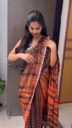 Chinnon Shibori Sequin Zari Saree
