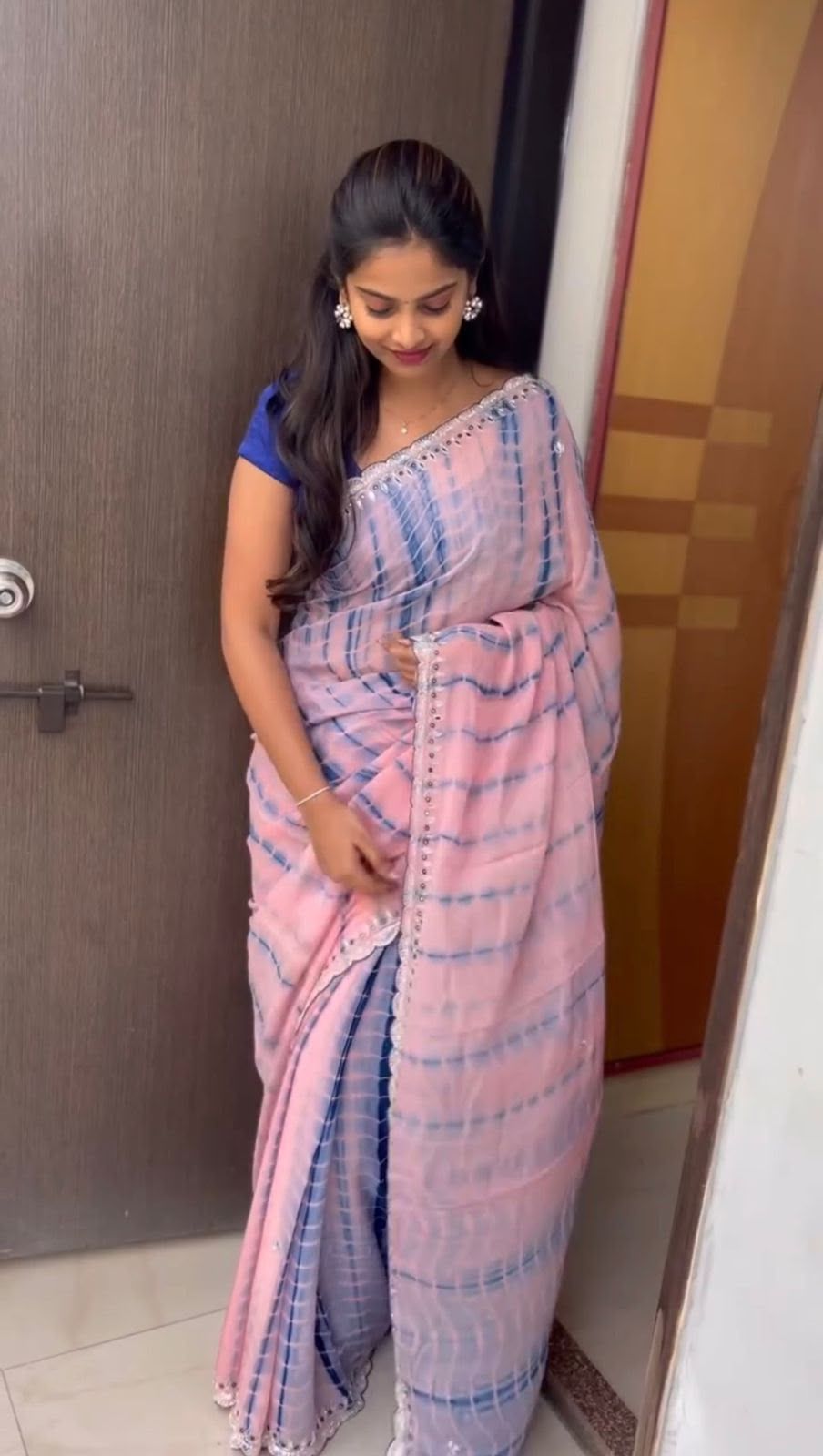 Chinnon Shibori Sequin Zari Saree