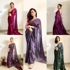 Premium Rangoli Silk Handwork Saree