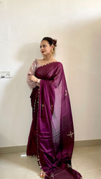 Premium Rangoli Silk Handwork Saree