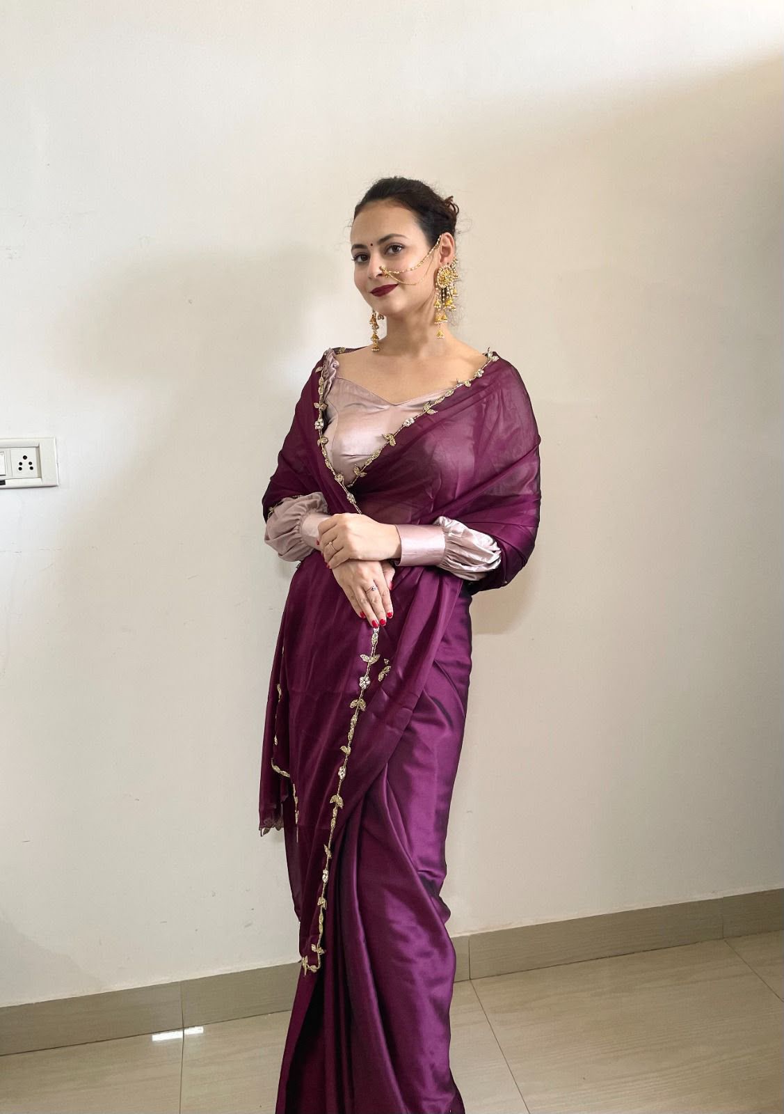 Premium Rangoli Silk Handwork Saree