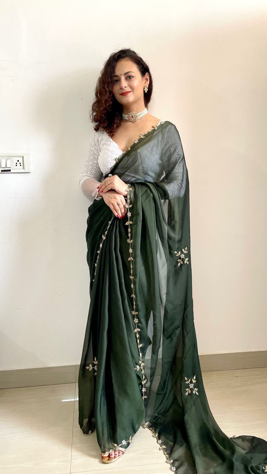 Premium Rangoli Silk Handwork Saree