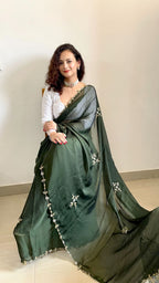 Premium Rangoli Silk Handwork Saree