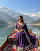 Premium Rangoli Silk Mirror Work Saree