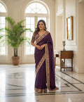 Premium Rangoli Silk Mirror Work Saree