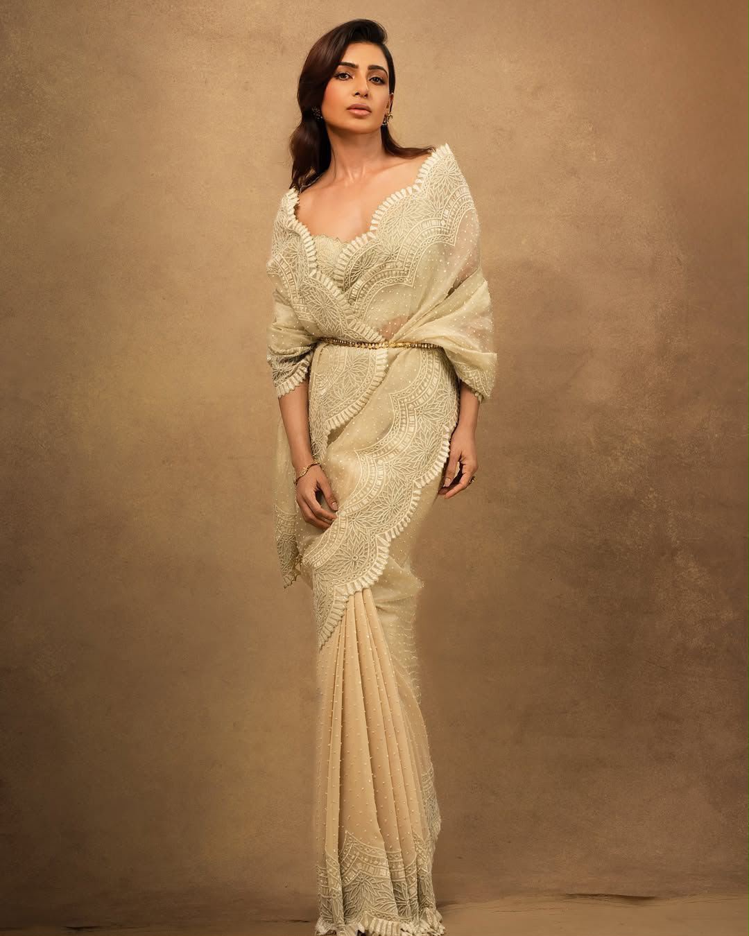 Samantha Premium Faux Georgette Saree