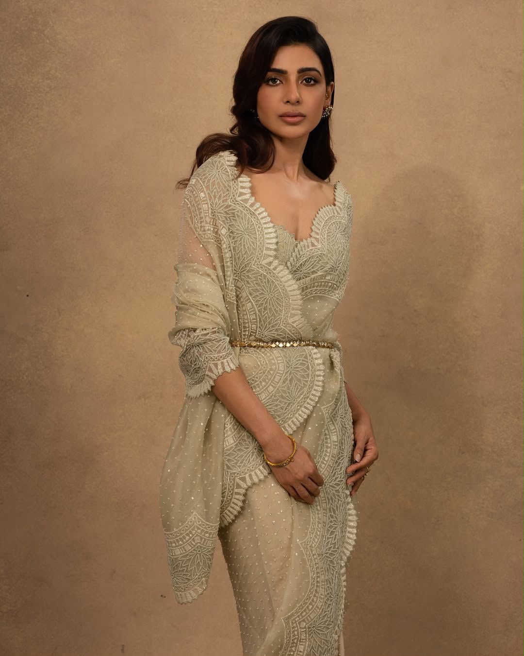 Samantha Premium Faux Georgette Saree