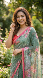 Soft Georgette Digital Print Saree