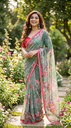 Soft Georgette Digital Print Saree