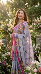 Soft Georgette Digital Print Saree