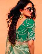 Sabyasachi Inspired Moss Chiffon Saree
