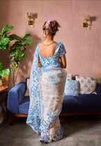 Handwork Tebby Silk Saree