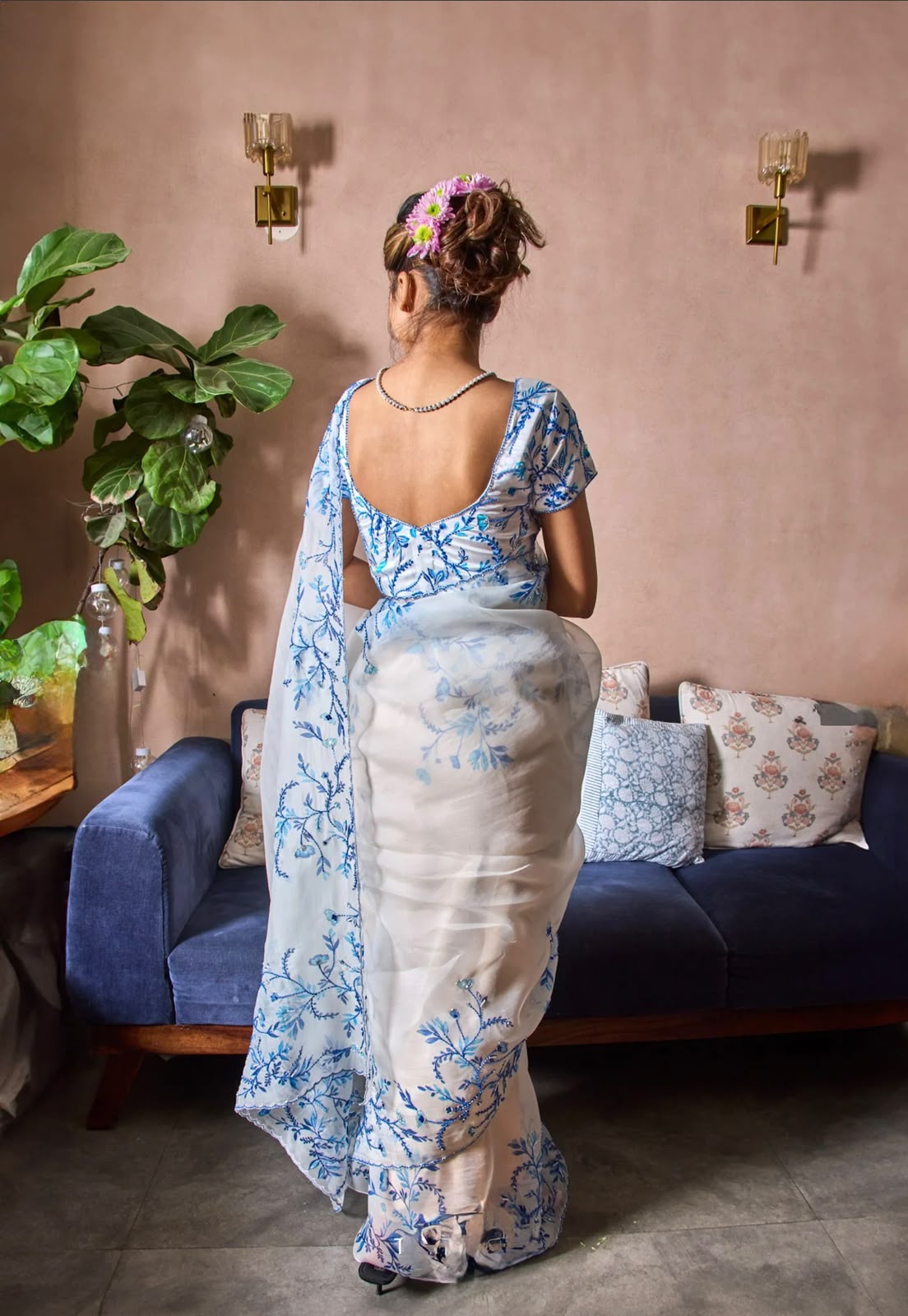 Handwork Tebby Silk Saree