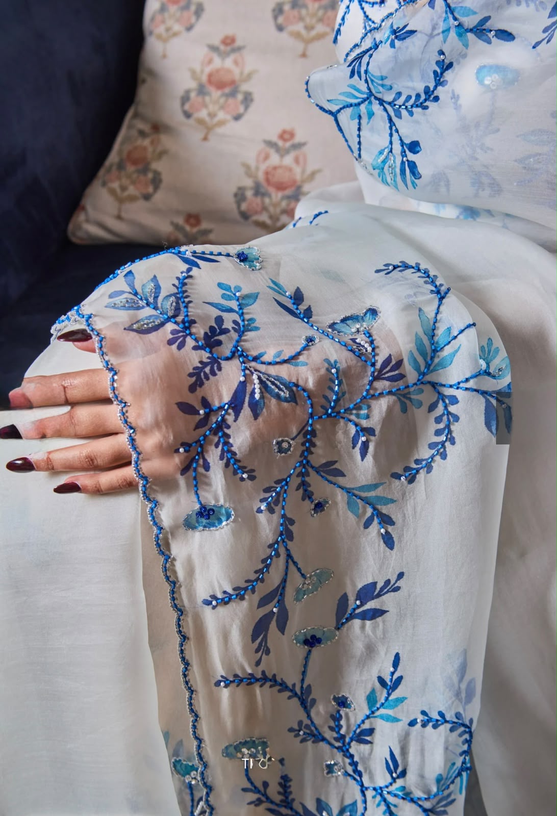 Handwork Tebby Silk Saree