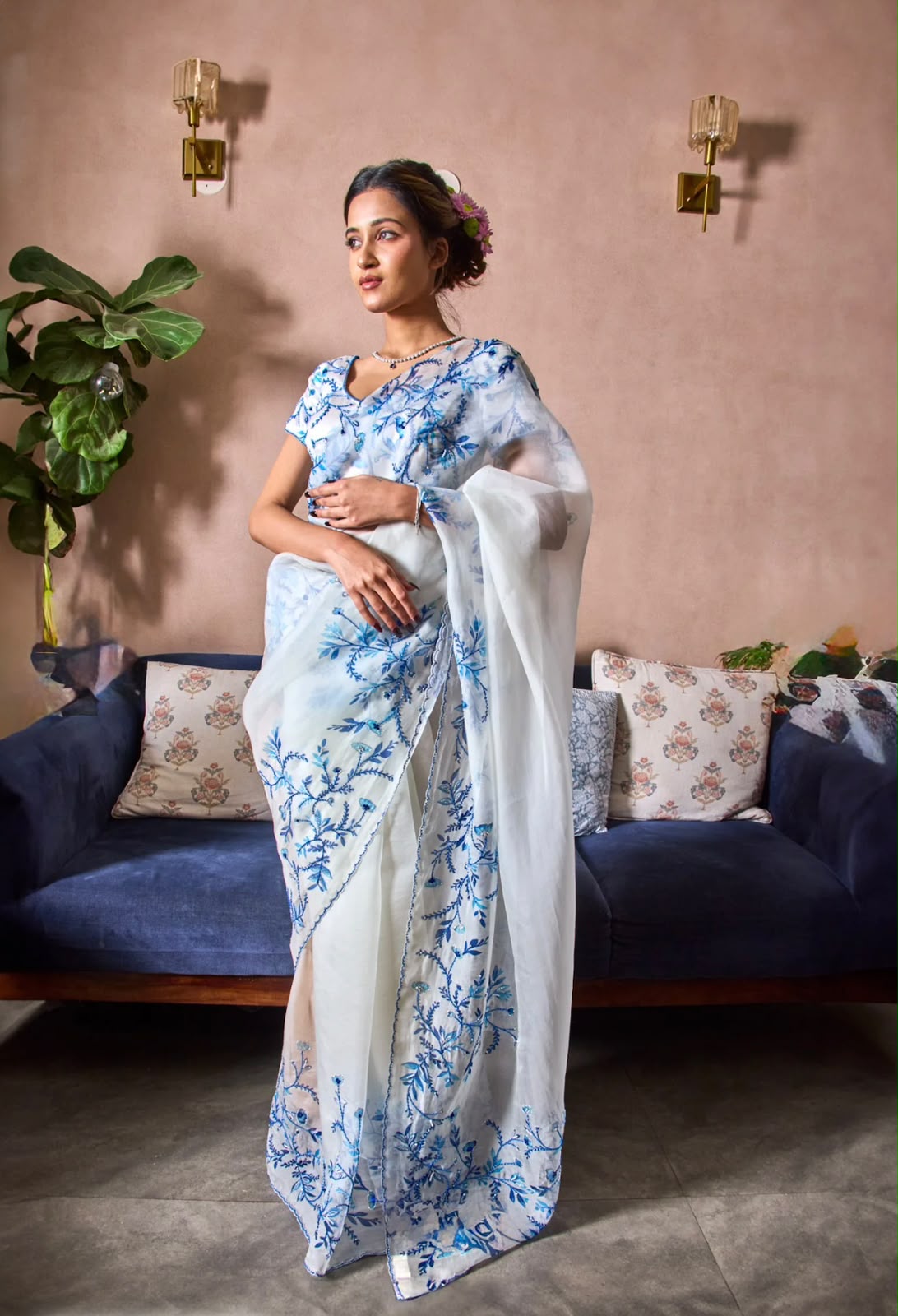 Handwork Tebby Silk Saree