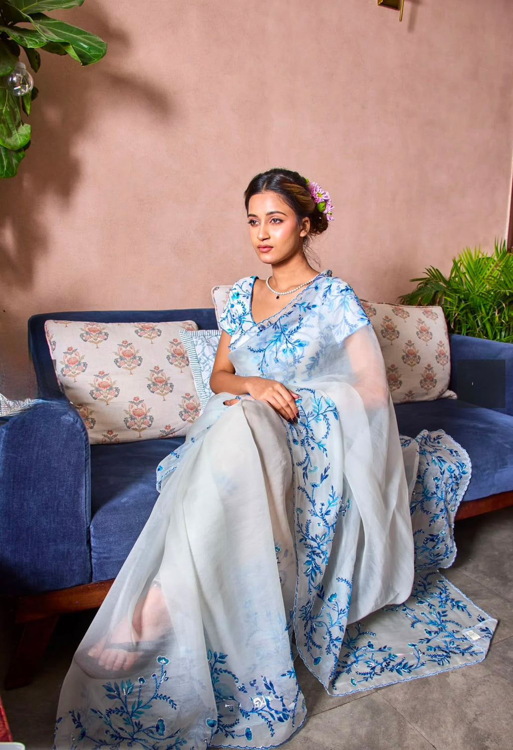 Handwork Tebby Silk Saree