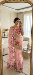 Tebby Silk Cutdana Saree