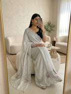 Tebby Silk Khatli Work Saree