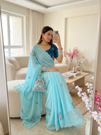 Tebby Silk Khatli Work Saree