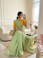 Tebby Silk Khatli Work Saree