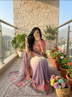 Chinnon Khatli Work Saree