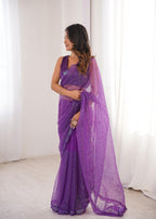 Soft Net Sequin Saree