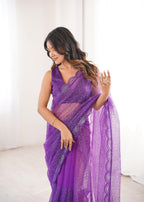Soft Net Sequin Saree