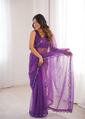 Soft Net Sequin Saree
