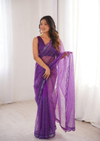 Soft Net Sequin Saree