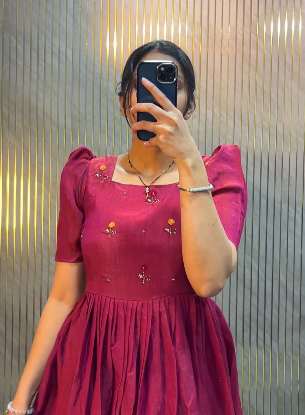 Vichitra Handwork Midi Dress