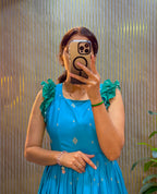Muslin Cotton Digital Print Gown
