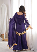 Doremon Crush Mirror Work Suit Set