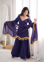 Doremon Crush Mirror Work Suit Set
