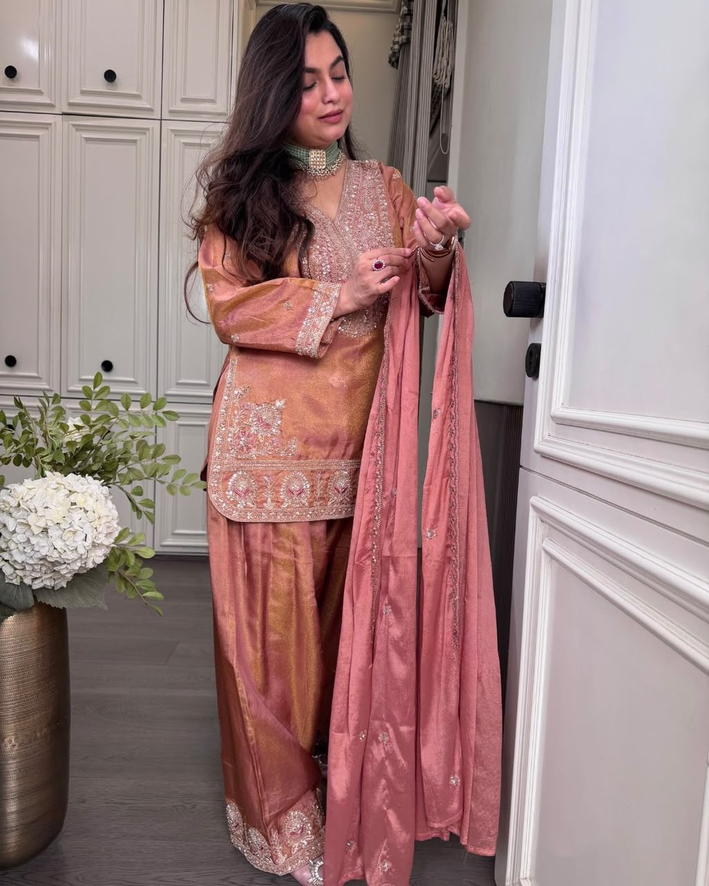Ronald Silk Embroidered Suit Set