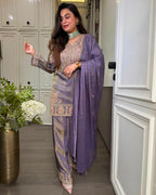 Ronald Silk Embroidered Suit Set