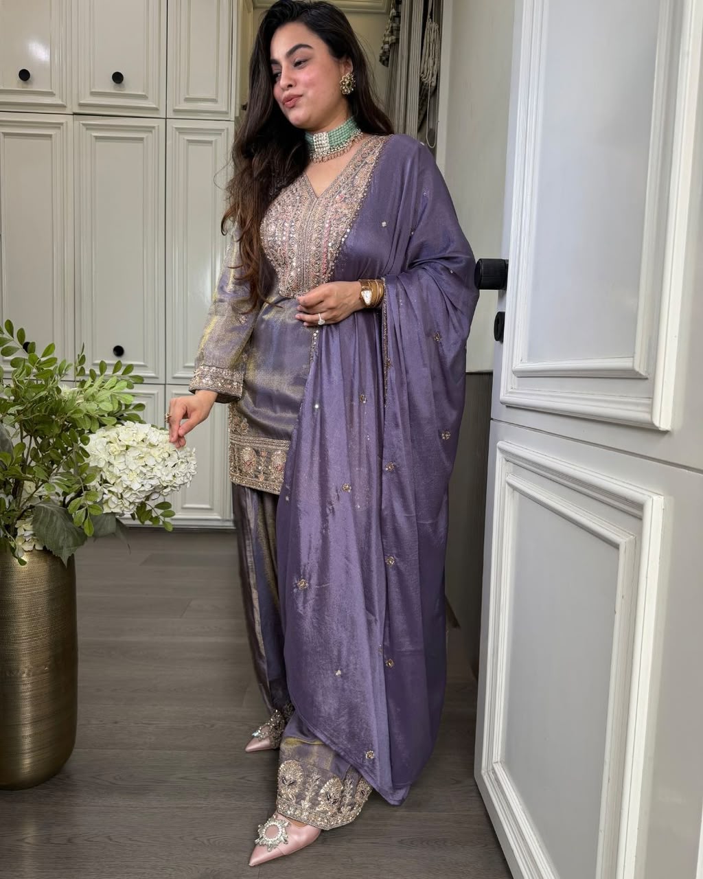 Ronald Silk Embroidered Suit Set