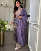 Ronald Silk Embroidered Suit Set
