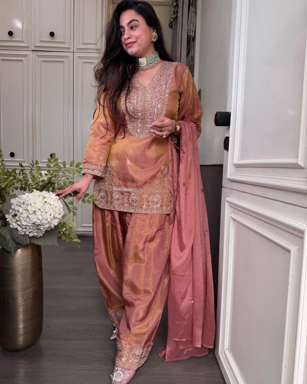 Ronald Silk Embroidered Suit Set