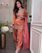 Ronald Silk Embroidered Suit Set