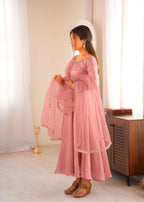 Doremon Crush Mirror Work Gown Set