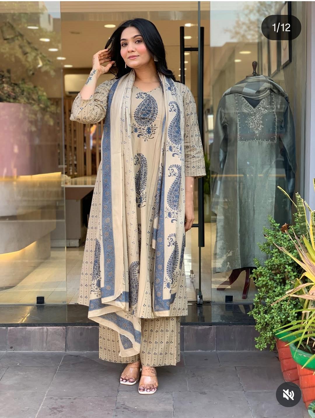 Morgan Silk Printed Kurti Set