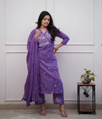Aurelia Embroidered Cotton Suit Set