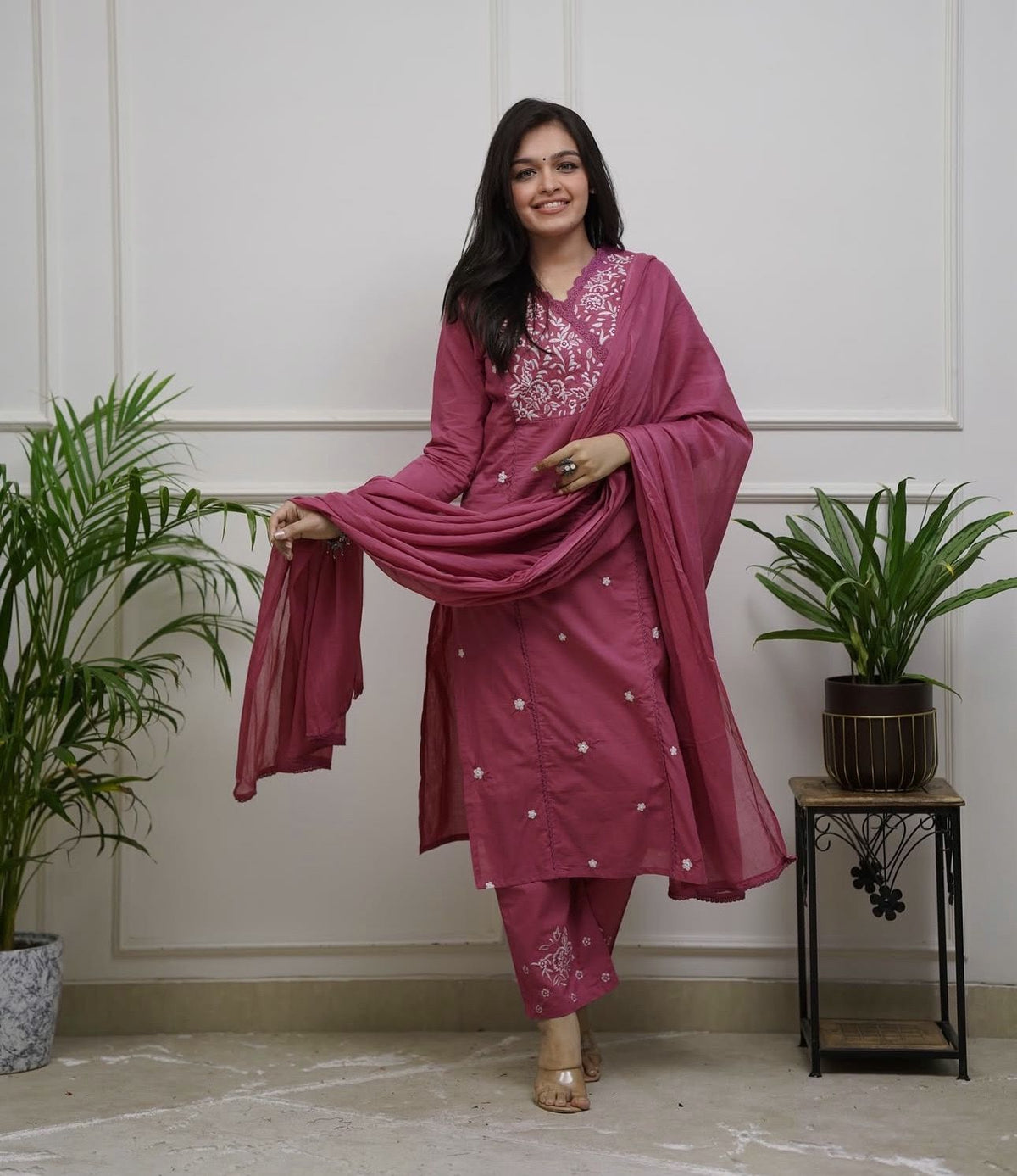 Aurelia Embroidered Cotton Suit Set