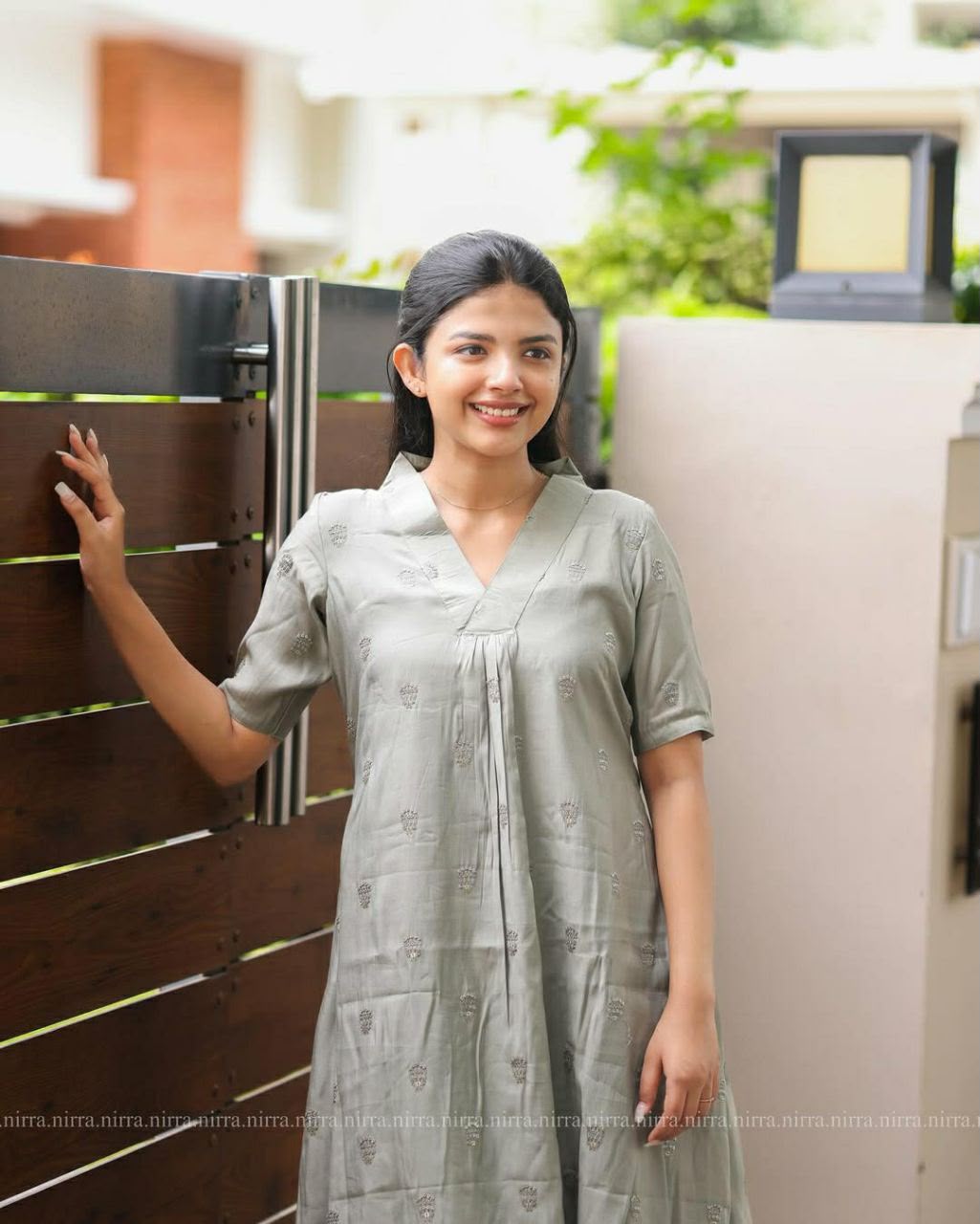 Roman Silk Embroidered Kurti