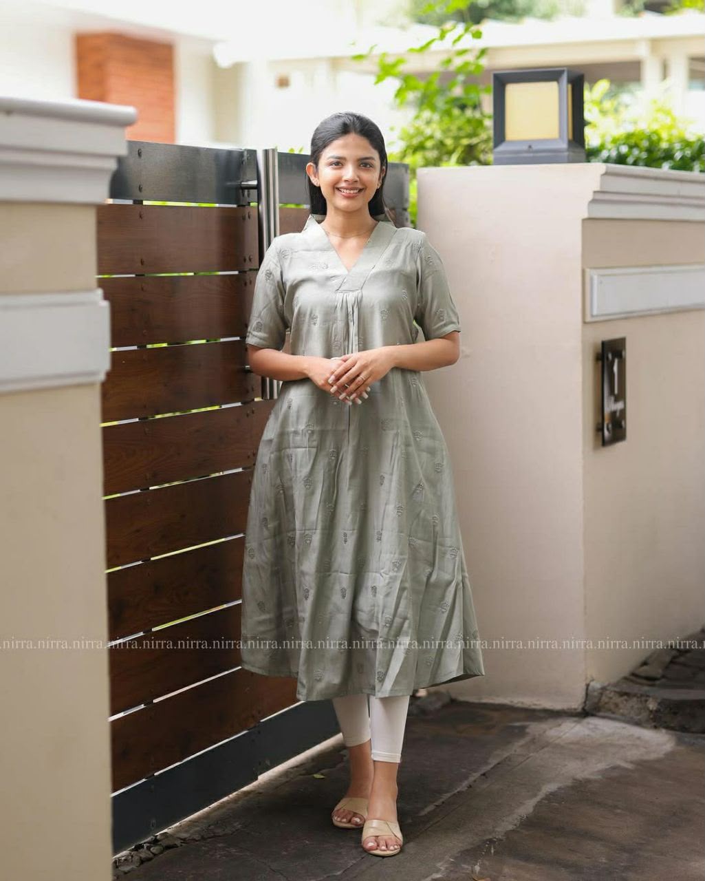 Roman Silk Embroidered Kurti