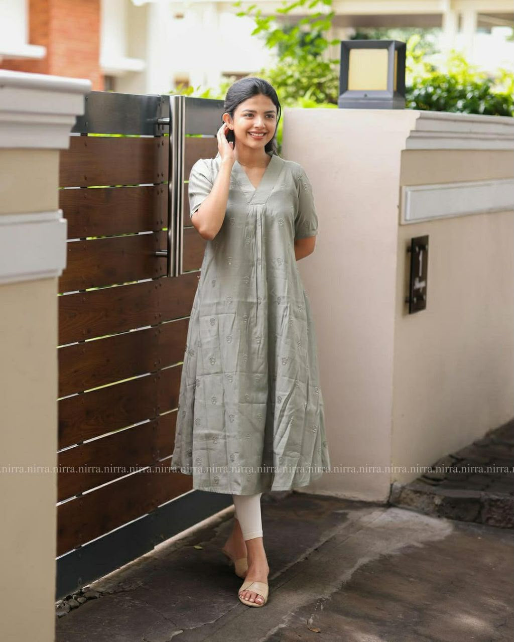 Roman Silk Embroidered Kurti