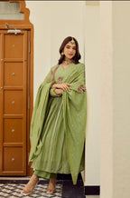Chanderi Silk Embroidered Set