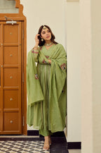 Chanderi Silk Embroidered Set